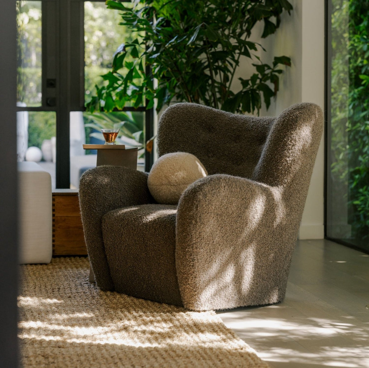 Papa Teddy Chair - Mocha Boucle-Arm Chairs, Recliners & Sleeper Chairs-House of Leon