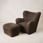 Papa Teddy Ottoman - Mocha Boucle-Ottomans-House of Leon