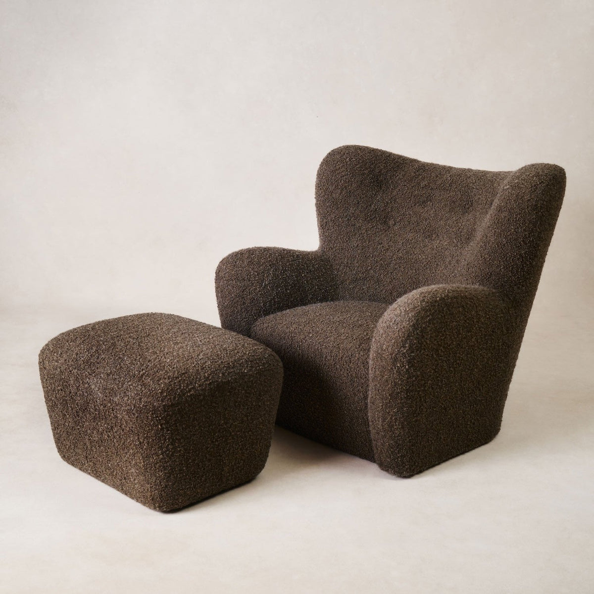 Papa Teddy Chair - Mocha Boucle-Arm Chairs, Recliners & Sleeper Chairs-House of Leon
