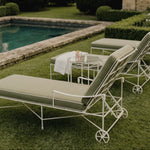 Provence Outdoor Glass Side Table - White-House of Leon