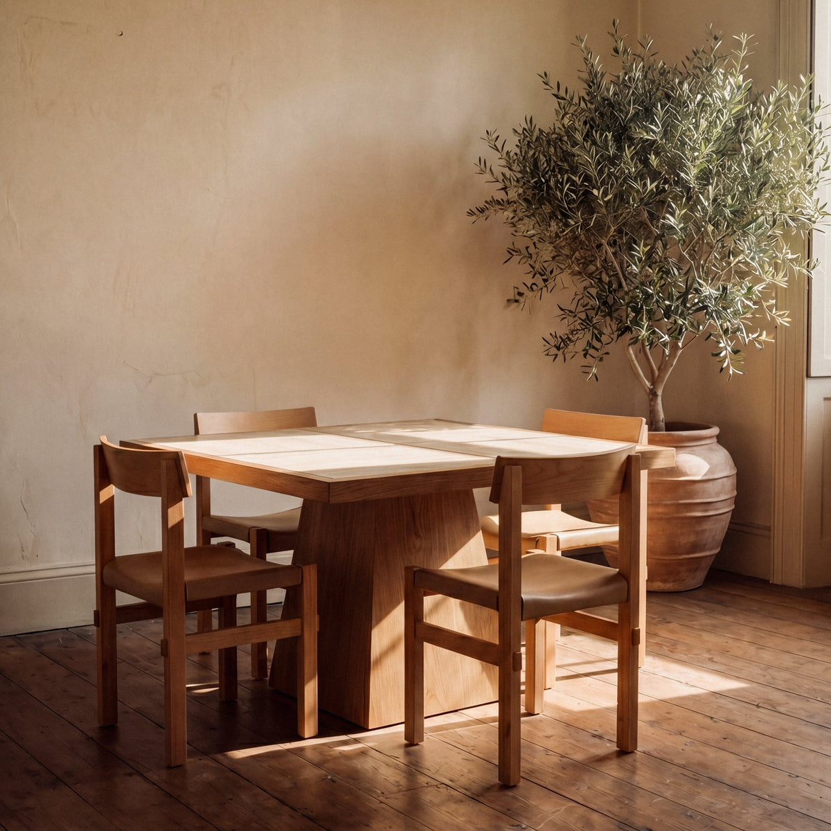 Eik Dining Table - Square - French Oak-House of Leon