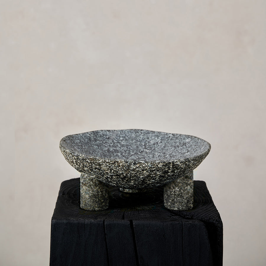 River Stone Footed Bowl