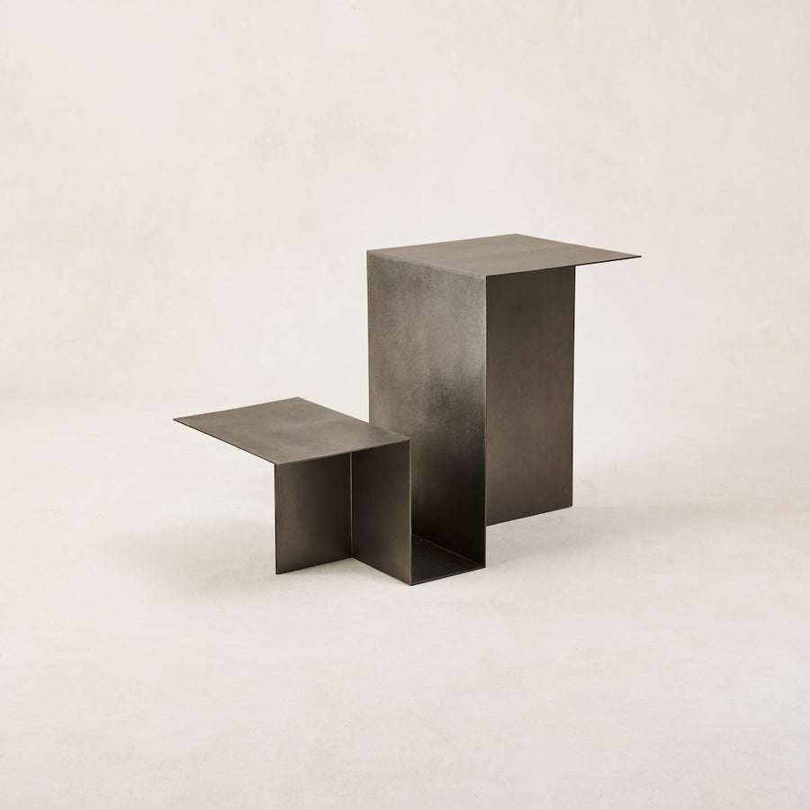 Valley Side Table - Stainless Steel-End Tables-House of Leon