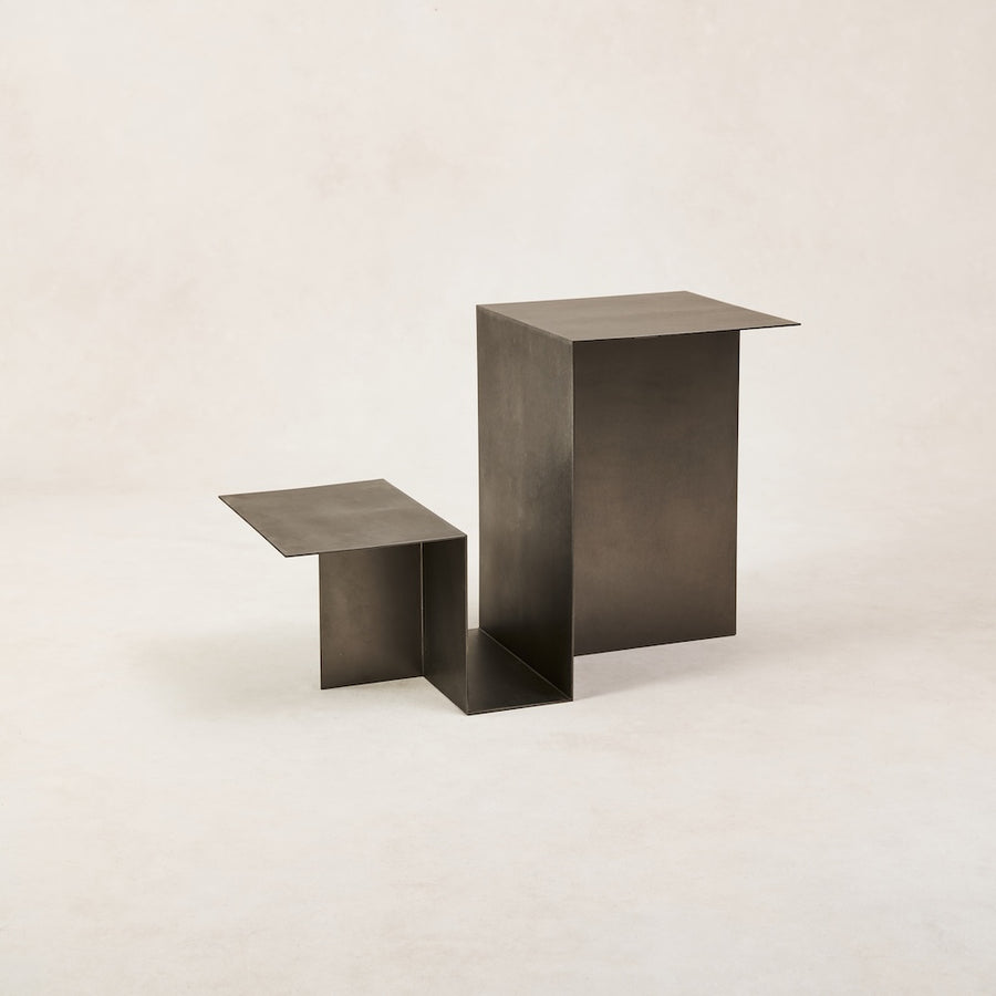 Valley Side Table - Stainless Steel-End Tables-House of Leon