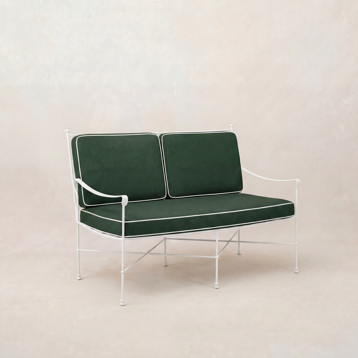 Provence Loveseat - White Frame-Outdoor Sofas-Cast Ivy-House of Leon