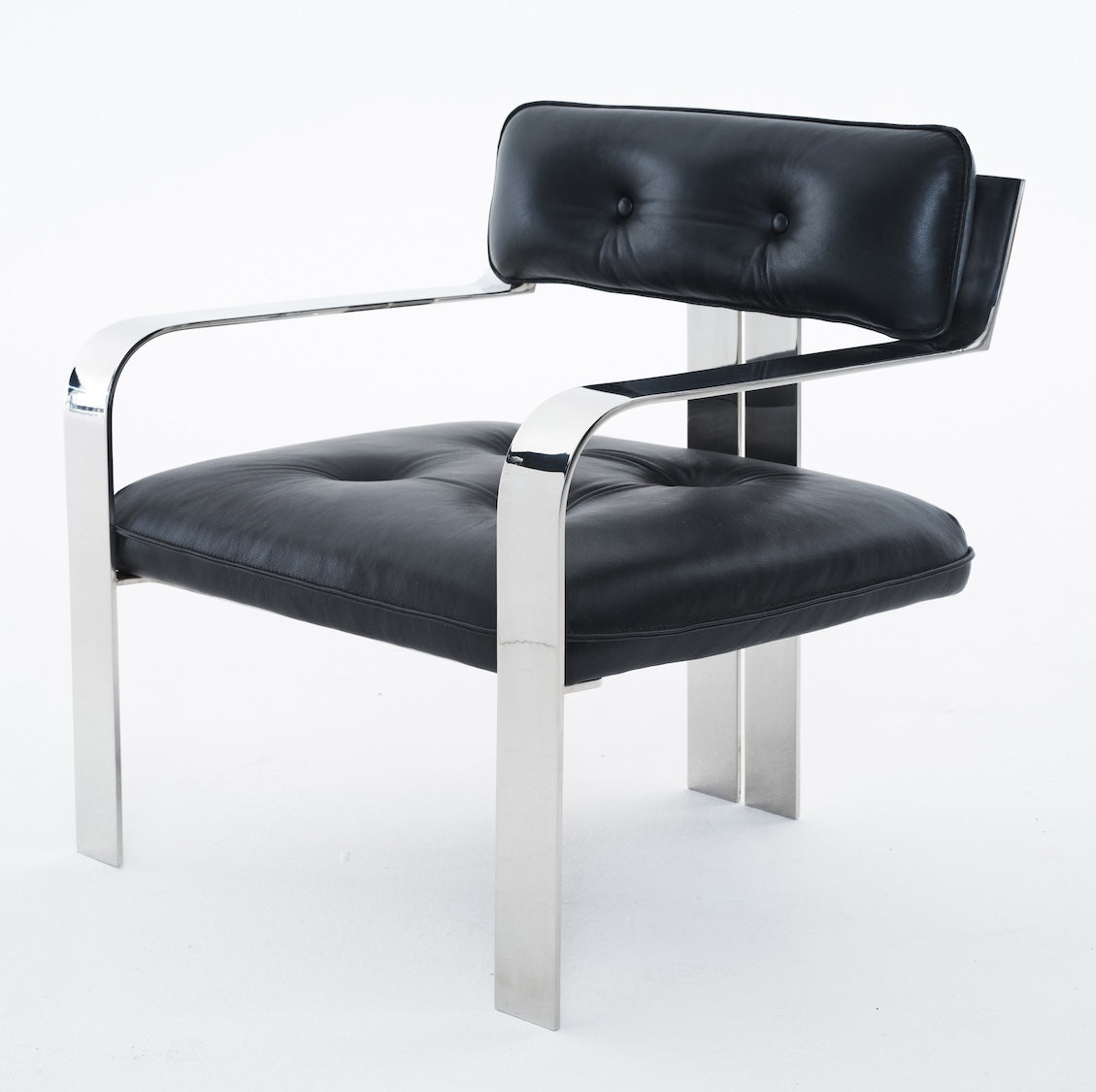 Chair #1 - Black Leather-Arm Chairs, Recliners & Sleeper Chairs-House of Leon