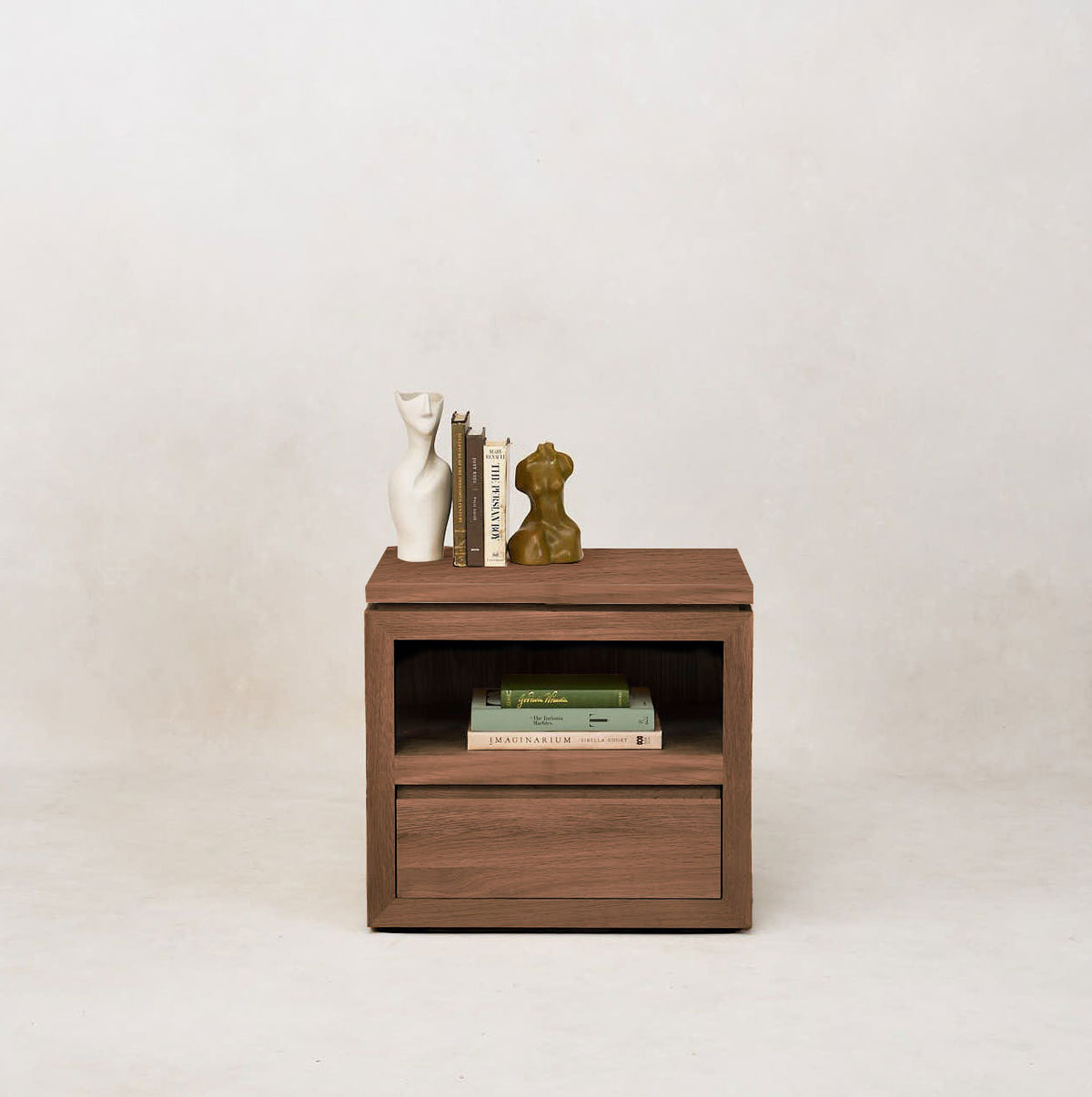 Sofita Wood Nightstand - Mocha-End Tables-House of Leon