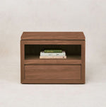 Sofita Wood Nightstand - Mocha-End Tables-Wide-House of Leon