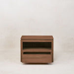 Sofita Wood Nightstand - Mocha-End Tables-House of Leon