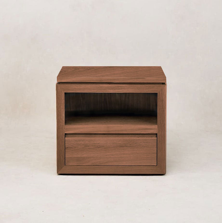 Sofita Wood Nightstand - Mocha-End Tables-Regular-House of Leon