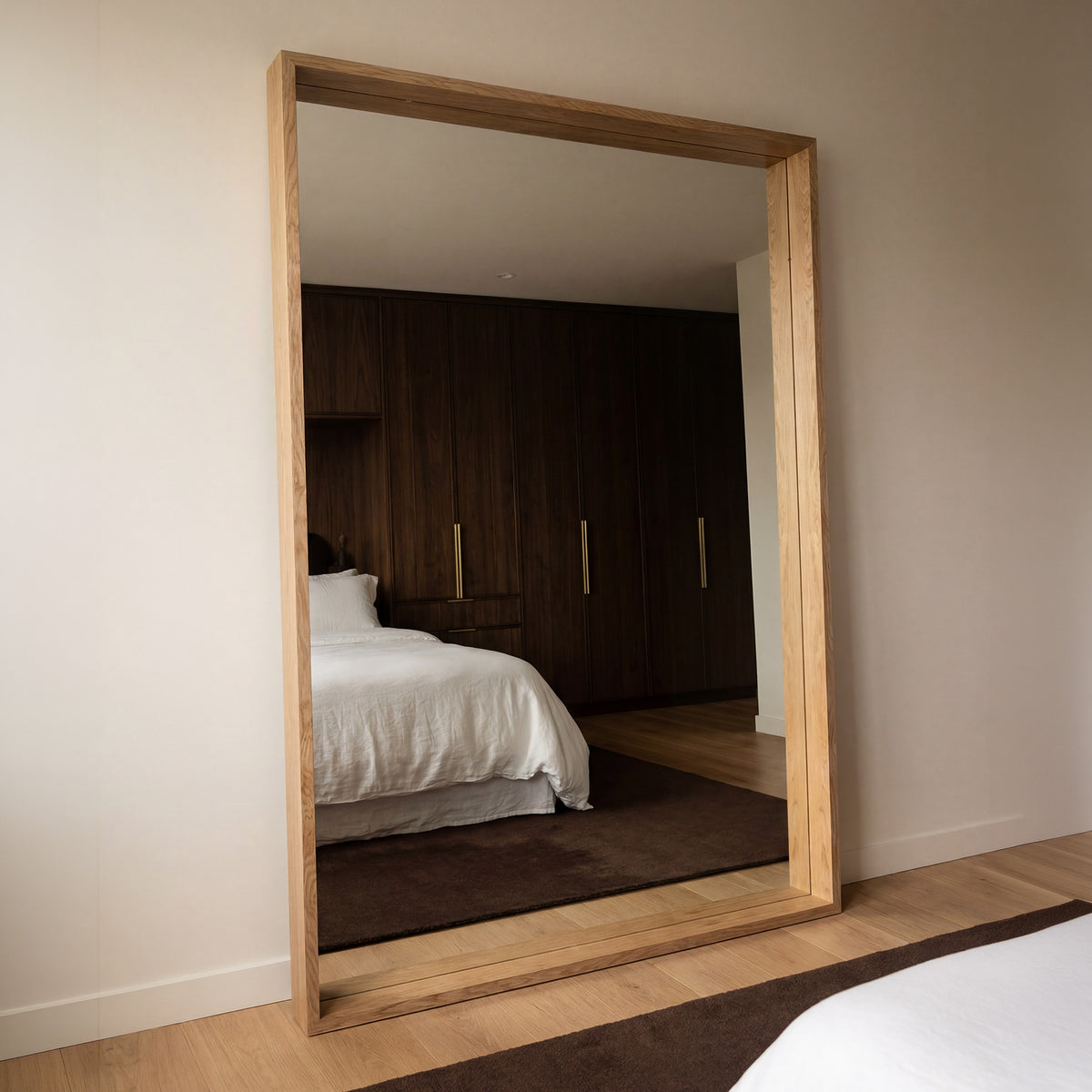 Ojai Floor Mirror - Warm Oak-House of Leon