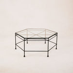 Provence Outdoor Glass Hexagonal Coffee Table-Outdoor Tables-House of Leon