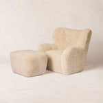Papa Teddy Chair - Off White Shearling-Arm Chairs, Recliners & Sleeper Chairs-House of Leon