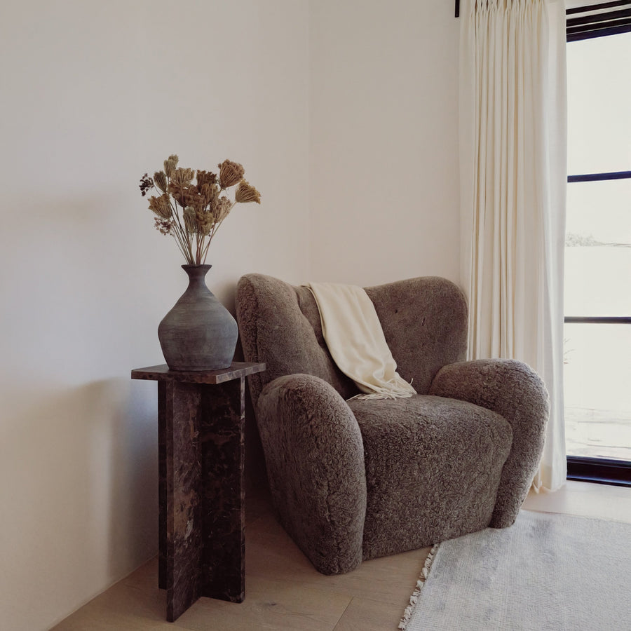 Papa Teddy Chair - Taupe Shearling-Arm Chairs, Recliners & Sleeper Chairs-House of Leon