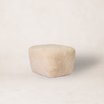 Papa Teddy Ottoman - Off White Shearling-Ottomans-House of Leon