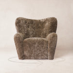 Papa Teddy Swivel Chair - Taupe Shearling-Arm Chairs, Recliners & Sleeper Chairs-House of Leon- Swivel