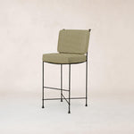 Provence Bar Stool - Olive Striped-Outdoor Counter Stool-House of Leon