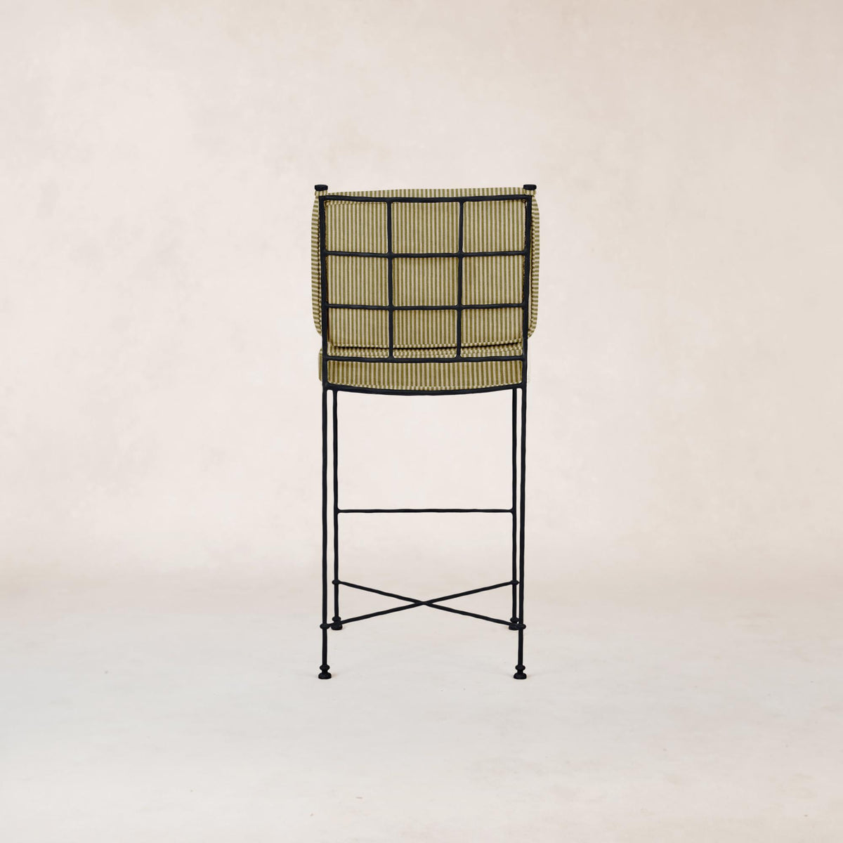 Provence Bar Stool - Olive Striped-Outdoor Counter Stool-House of Leon