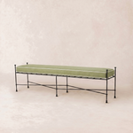 Provence Outdoor Bench 70" - Black Frame-Outdoor Bench-70"-Heritage Leaf-House of Leon
