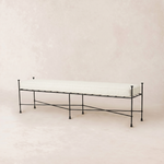 Provence Outdoor Bench 70" - Black Frame-Outdoor Bench-70"-Boucle-House of Leon