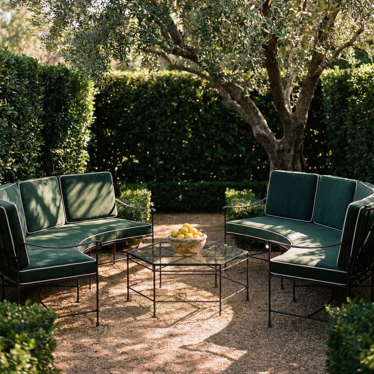 Provence Curved Sofa - Black Frame-House of Leon
