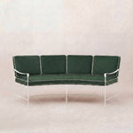 Provence Curved Sofa - White Frame-Cast Ivy-House of Leon