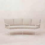 Provence Curved Sofa - White Frame-Linen-House of Leon