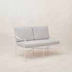Provence Loveseat - White Frame-Outdoor Sofas-Mist Striped-House of Leon