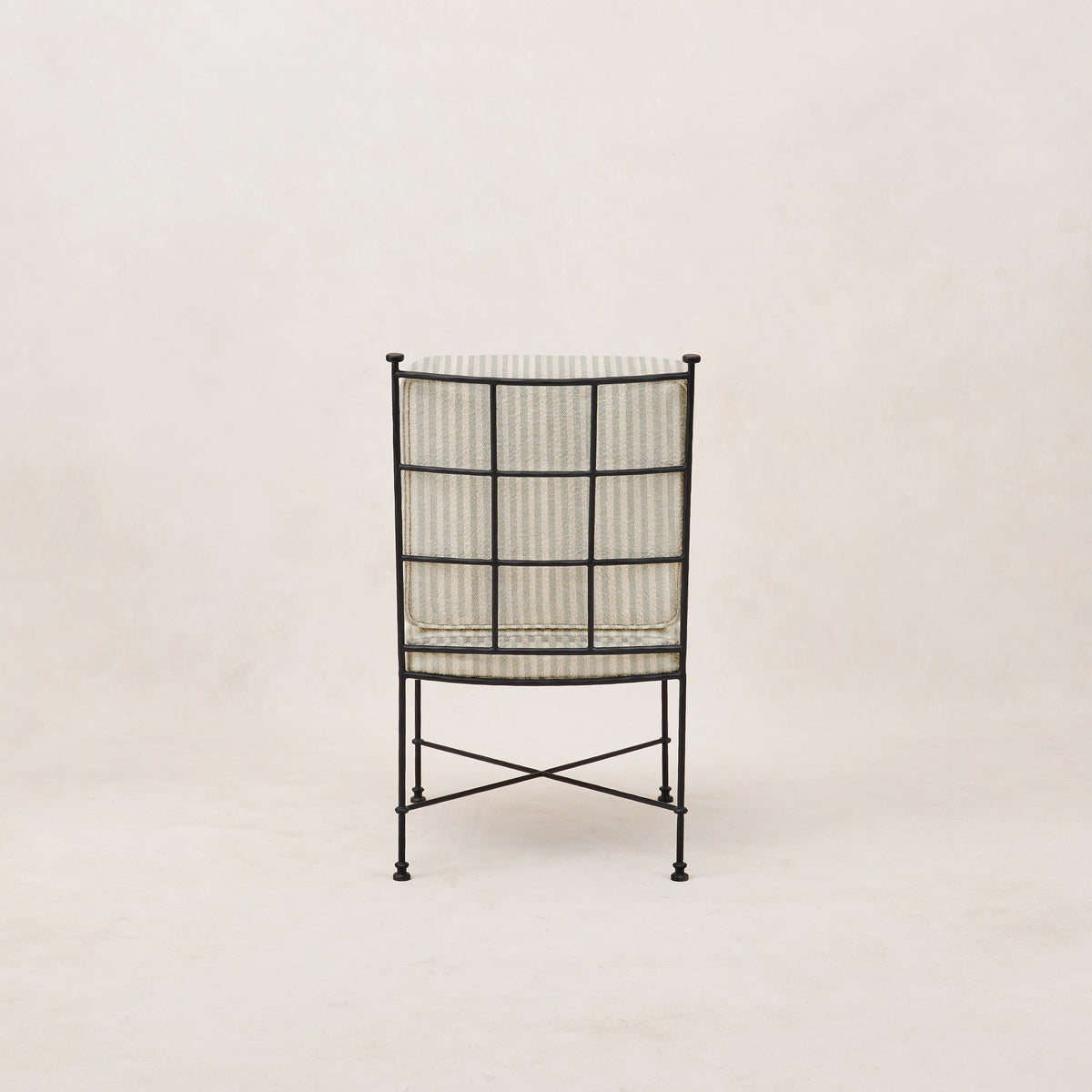 Provence Outdoor Armless Dining Chair - Mist Striped-Outdoor Dining Chair-House of Leon