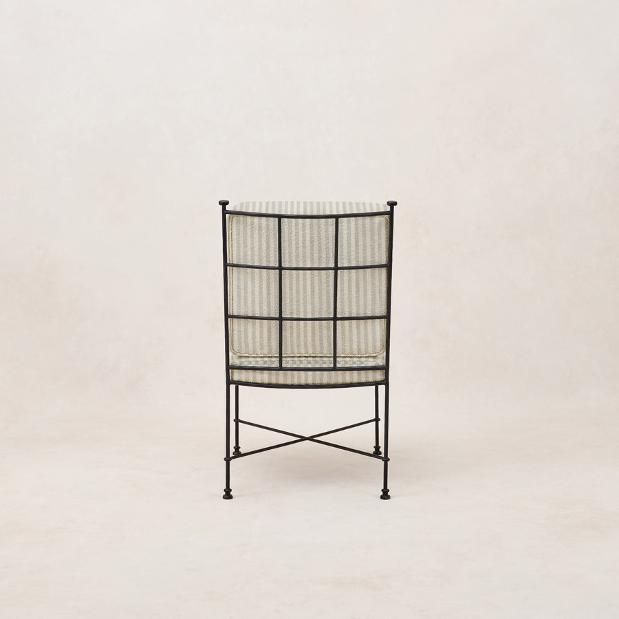 Provence Outdoor Armless Dining Chair - Mist Striped-Outdoor Dining Chair-House of Leon