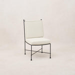 Provence Outdoor Armless Dining Chair - Black Frame-Boucle-House of Leon