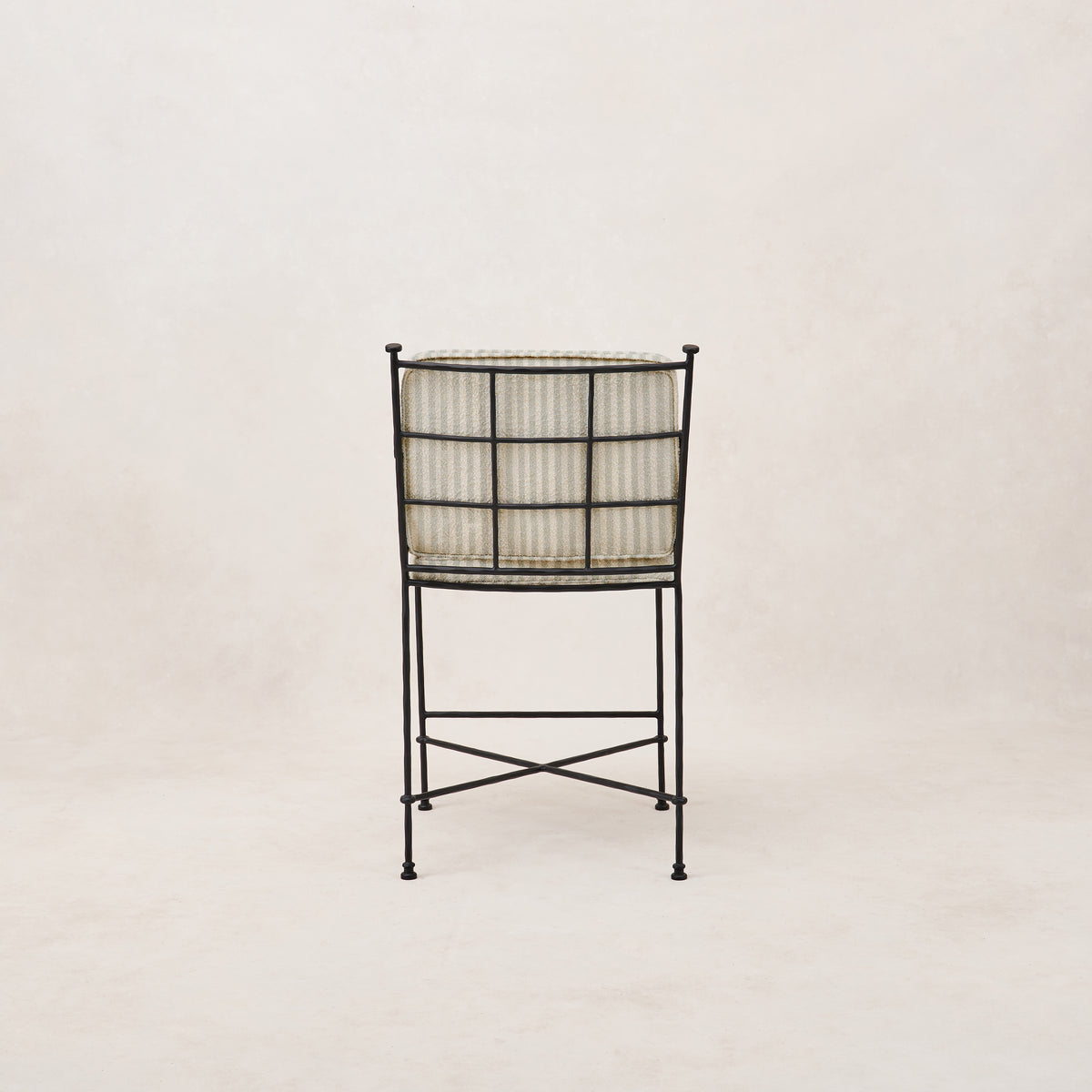 Provence Outdoor Counter Stool - Mist Striped-Outdoor Counter Stool-House of Leon