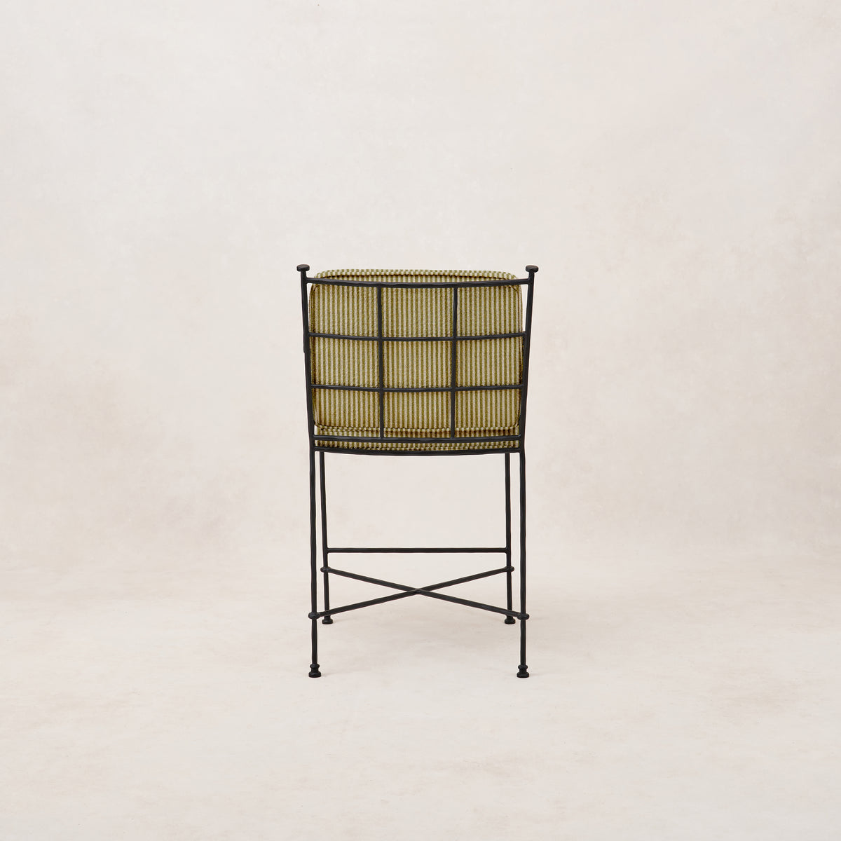 Provence Outdoor Counter Stool - Olive Striped-Outdoor Counter Stool-House of Leon