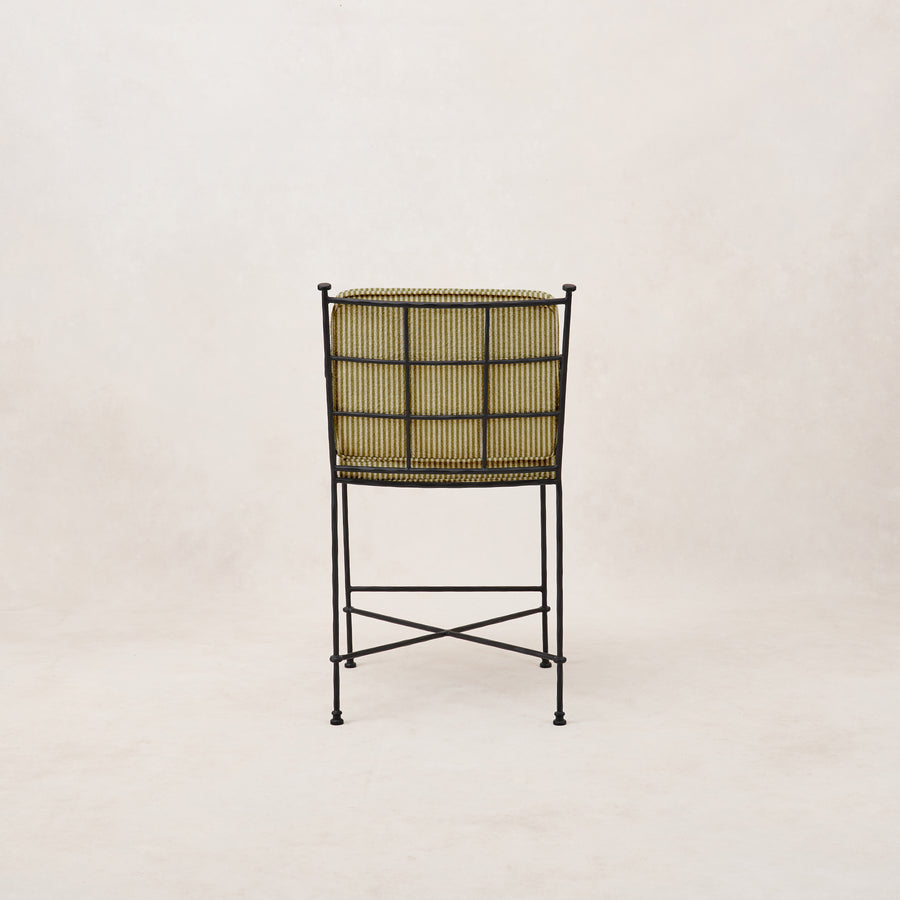 Provence Outdoor Counter Stool - Olive Striped-Outdoor Counter Stool-House of Leon