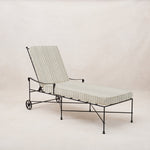Provence Outdoor Chaise Lounge - Mist Striped-Outdoor Beds-House of Leon