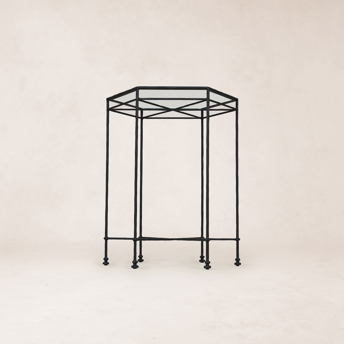 Provence Outdoor Glass Cocktail Table-Outdoor Side Table-House of Leon