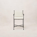 Provence Outdoor Counter Stool - Black Frame-Boucle-House of Leon