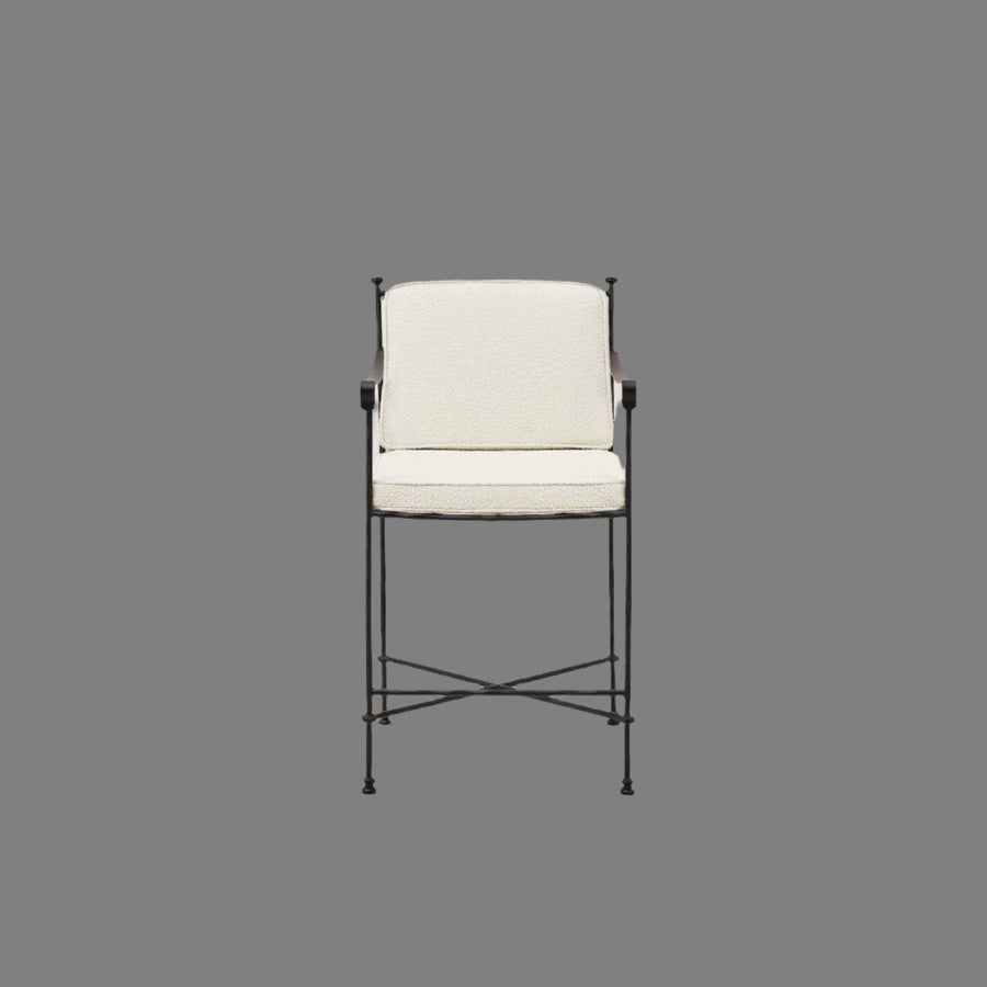 PROVENCE OUTDOOR BAR STOOL - LINEN CUSHION-Cushions-House of Leon