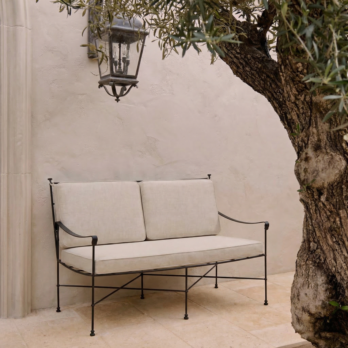 Provence Outdoor Loveseat - Linen-Outdoor Sofas-House of Leon