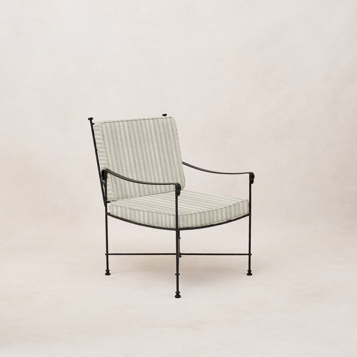 Provence Outdoor Lounge Dining Chair - Mist Striped-Outdoor Dining Chair-House of Leon