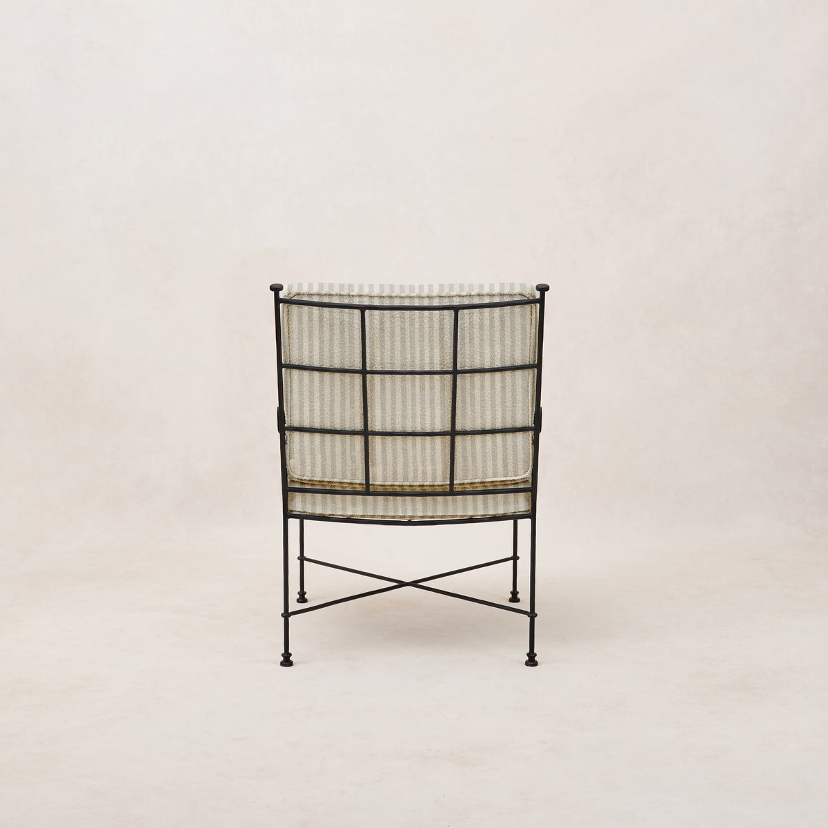 Provence Outdoor Lounge Dining Chair - Mist Striped-Outdoor Dining Chair-House of Leon