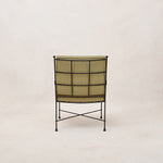 Provence Outdoor Lounge Dining Chair - Olive Striped-Outdoor Dining Chair-House of Leon