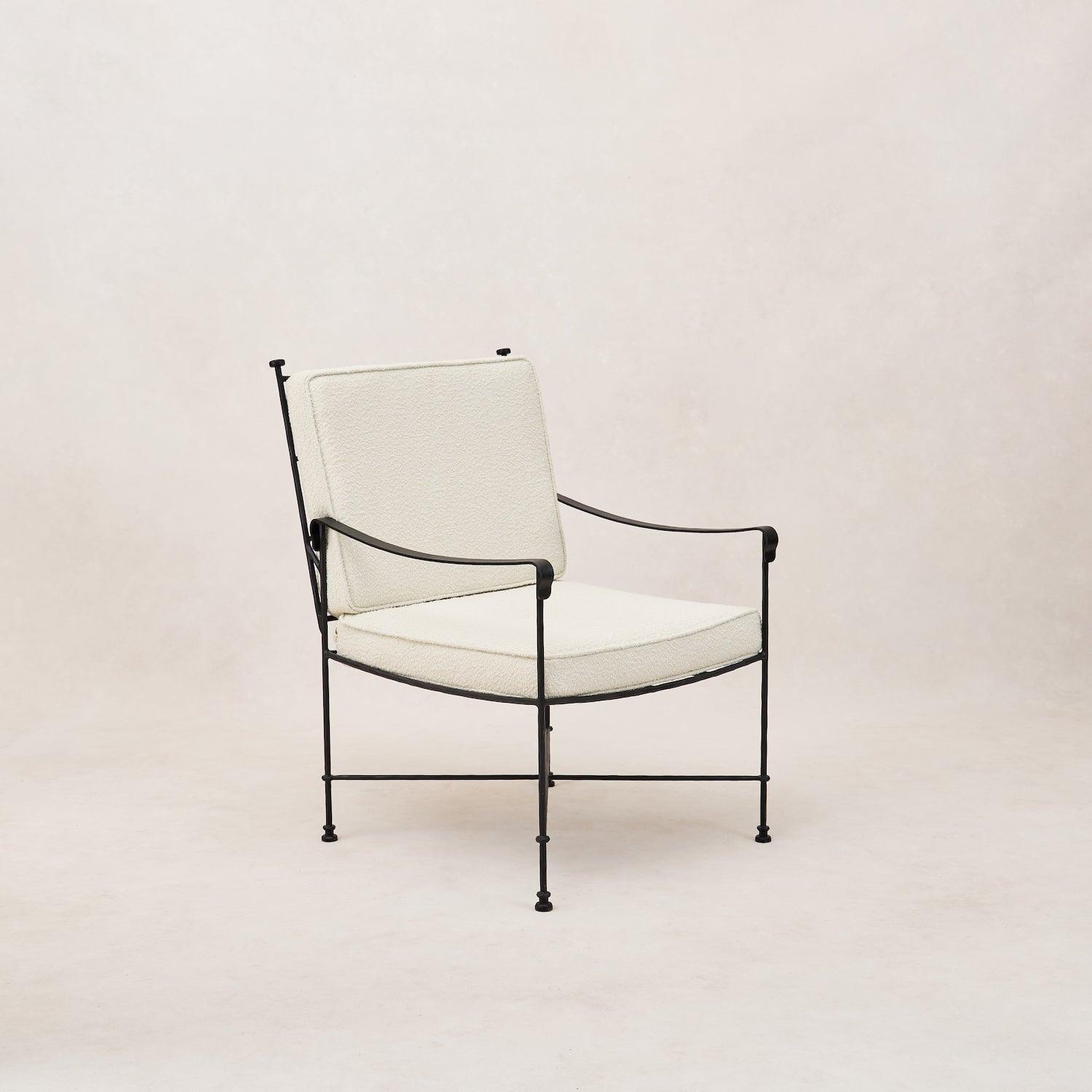 Provence Outdoor Lounge Dining Chair - Black Frame
