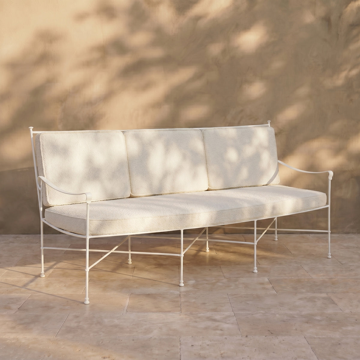 Provence 3 Seater Sofa - White Frame