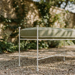 Provence Outdoor Bench 48" - White Frame-Outdoor Bench-House of Leon