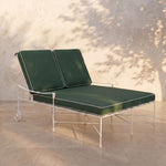 Provence Outdoor Double Chaise Lounge - White Frame