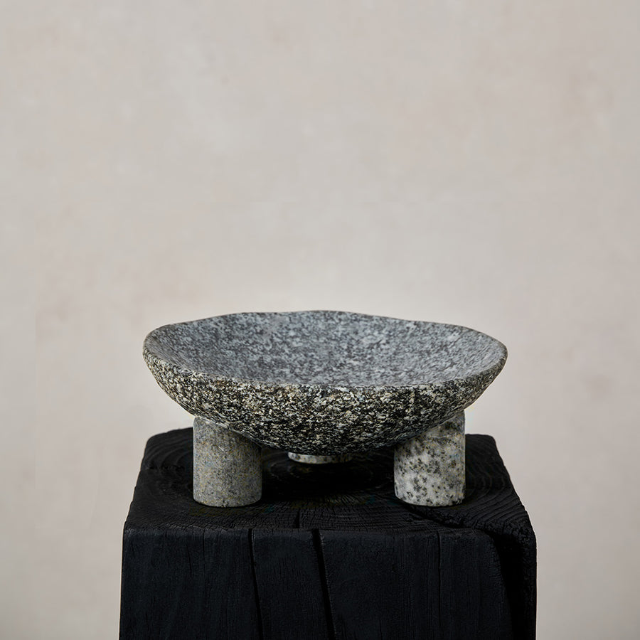 River Stone Footed Bowl