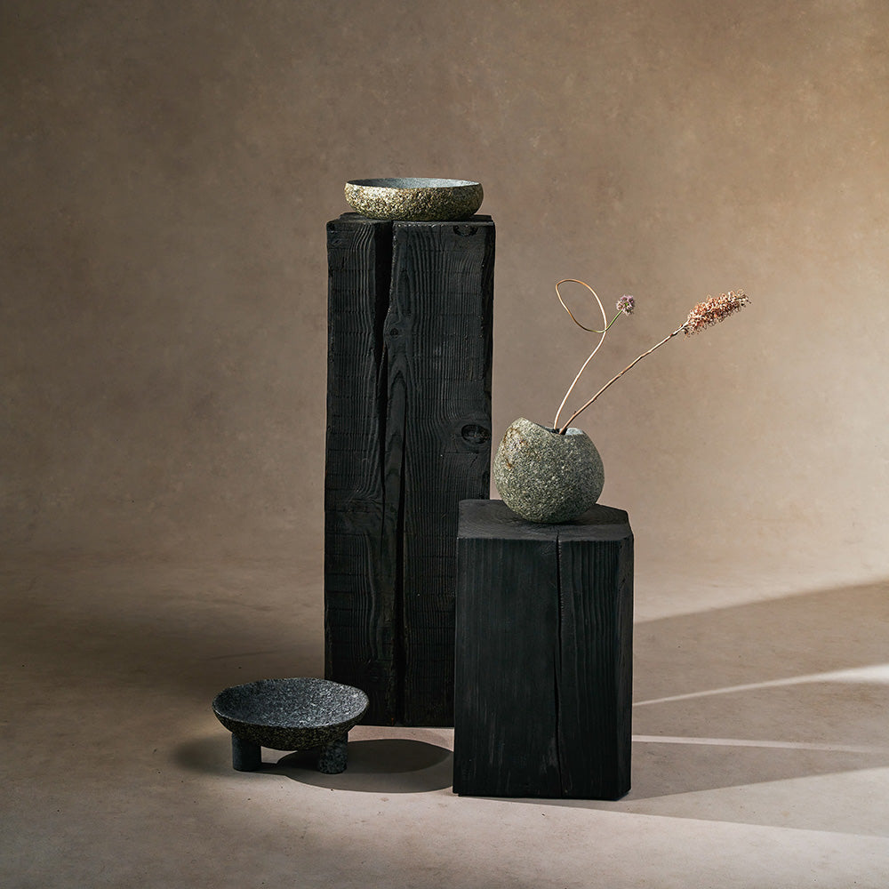 Gift-River Stone Footed Bowl-House of Leon