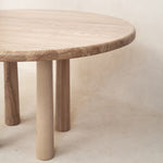 Round Topa Topa Dining Table - Natural-Kitchen & Dining Room Tables-House of Leon - 72"
