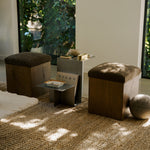 Saddle Oak Ottoman - Mocha-Ottomans-House of Leon